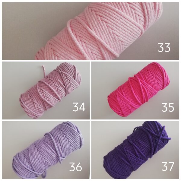 Makramee Garn 3 mm, geflochten