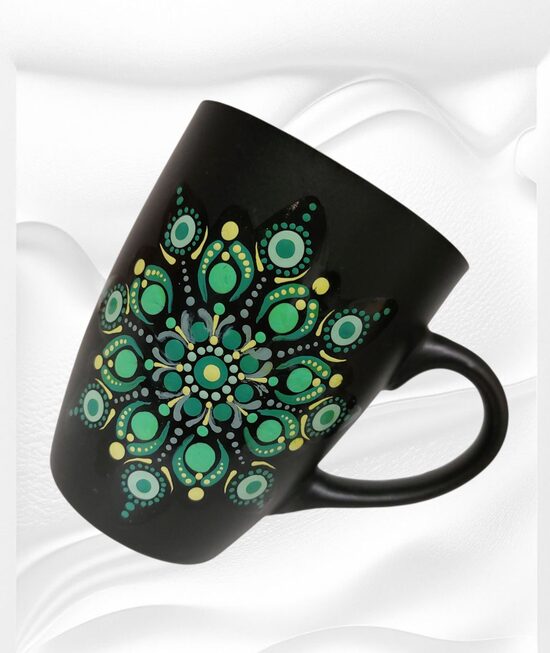 Handbemalt Mandala Tasse