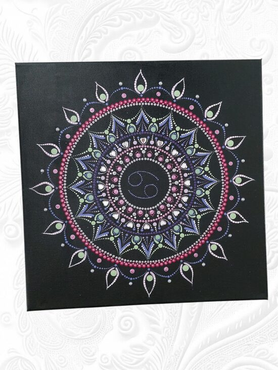 Handmade Mandala des krebses - Geborgenheit und innere Tiefe