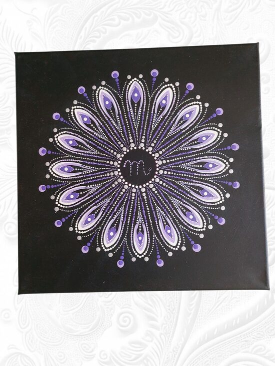 Handmade Mandala Skorpion - Die Kraft der Wandlung und Tiefe