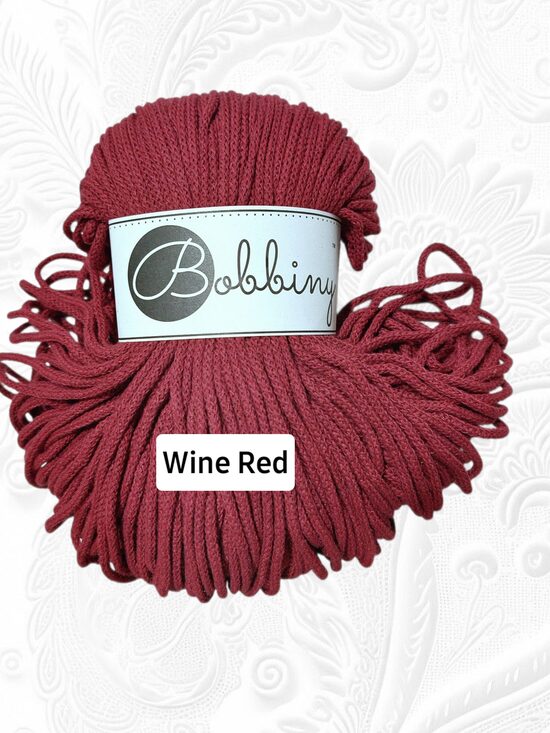 Bobbiny Junior Baumwollkordel  3 mm geflochten - verschiedene Farben