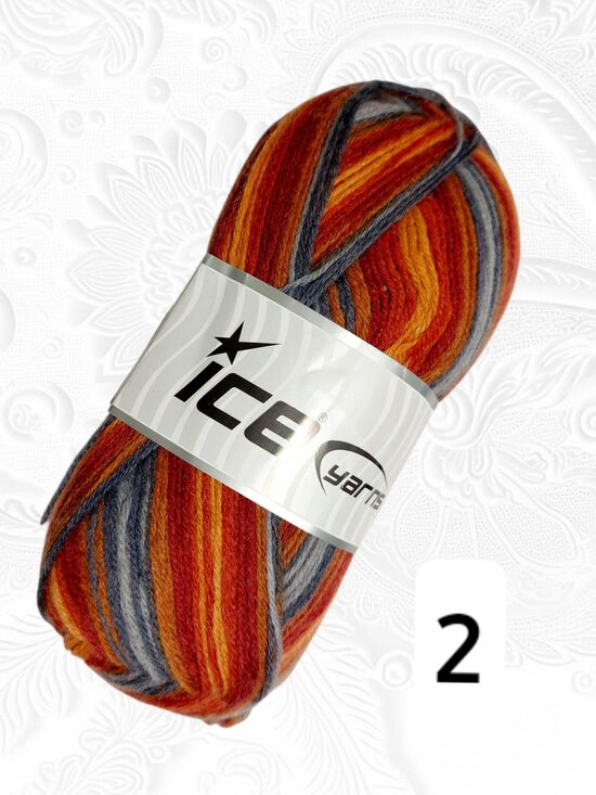 Ice Yarns Sockenwolle - 4-fach - Verschiedene Farben 100g