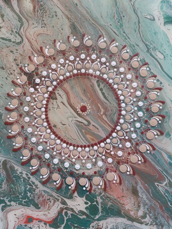 Handmade Mandala "Herz der Erde"