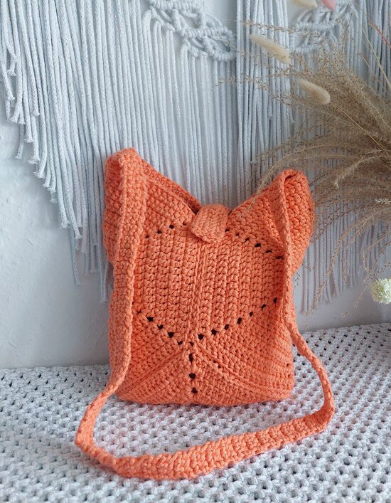 Häkektasche "Sonny Day" in Apricot