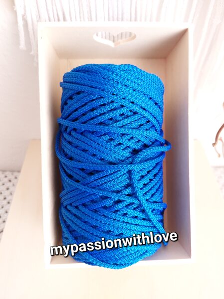 Polypropylen Makramee Garn Outdoor 5 mm 100m glänzend blau RADKAR