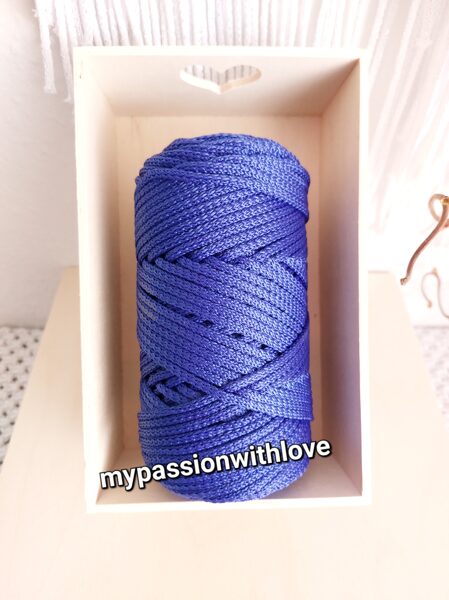 Polypropylen Makramee Garn Outdoor  7 mm 100m glänzend Kornblumenblau RADKAR