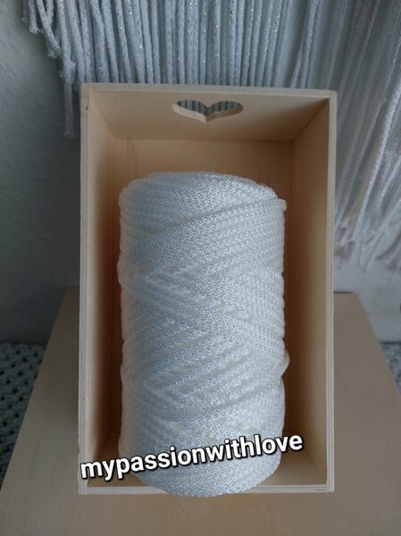 Polypropylen Makramee Garn Outdoor 7 mm 100m glänzend weiß RADKAR