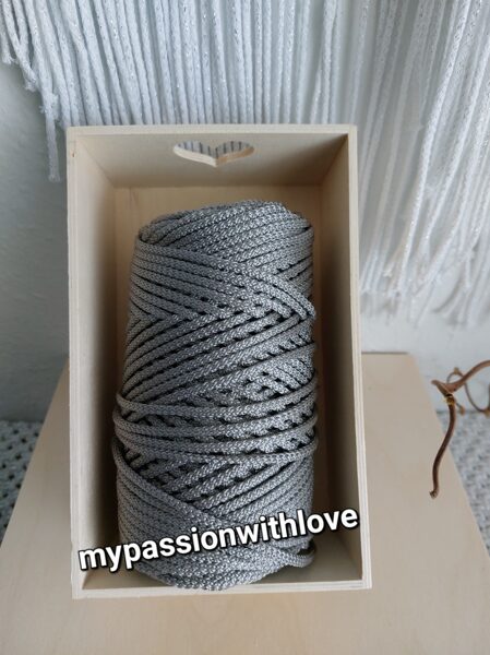 Polypropylen Makramee Garn Outdoor 3 mm 100mm glänzend silber RADKAR