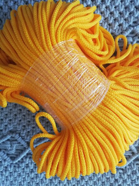 Polypropylen Makramee Garn Outdoor 5 mm 100m glänzend gelb RADKAR