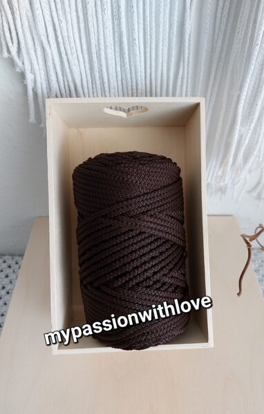 Polypropylen Makramee Garn Outdoor 5 mm 100m glänzend Schokobraun RADKAR