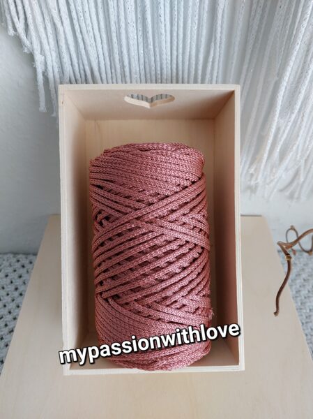 Polypropylen Makramee Garn Outdoor 5 mm 100m glänzend altrosa RADKAR